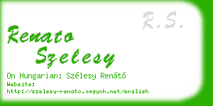 renato szelesy business card
