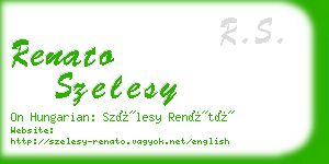 renato szelesy business card